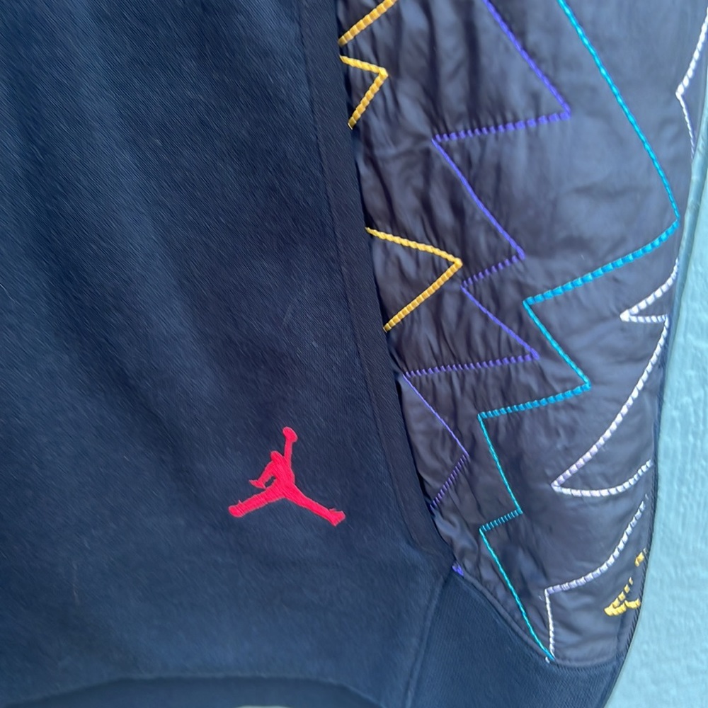 Air Jordan NWOT quilted embroidered short sleeve hoody eye catching men’s sz M